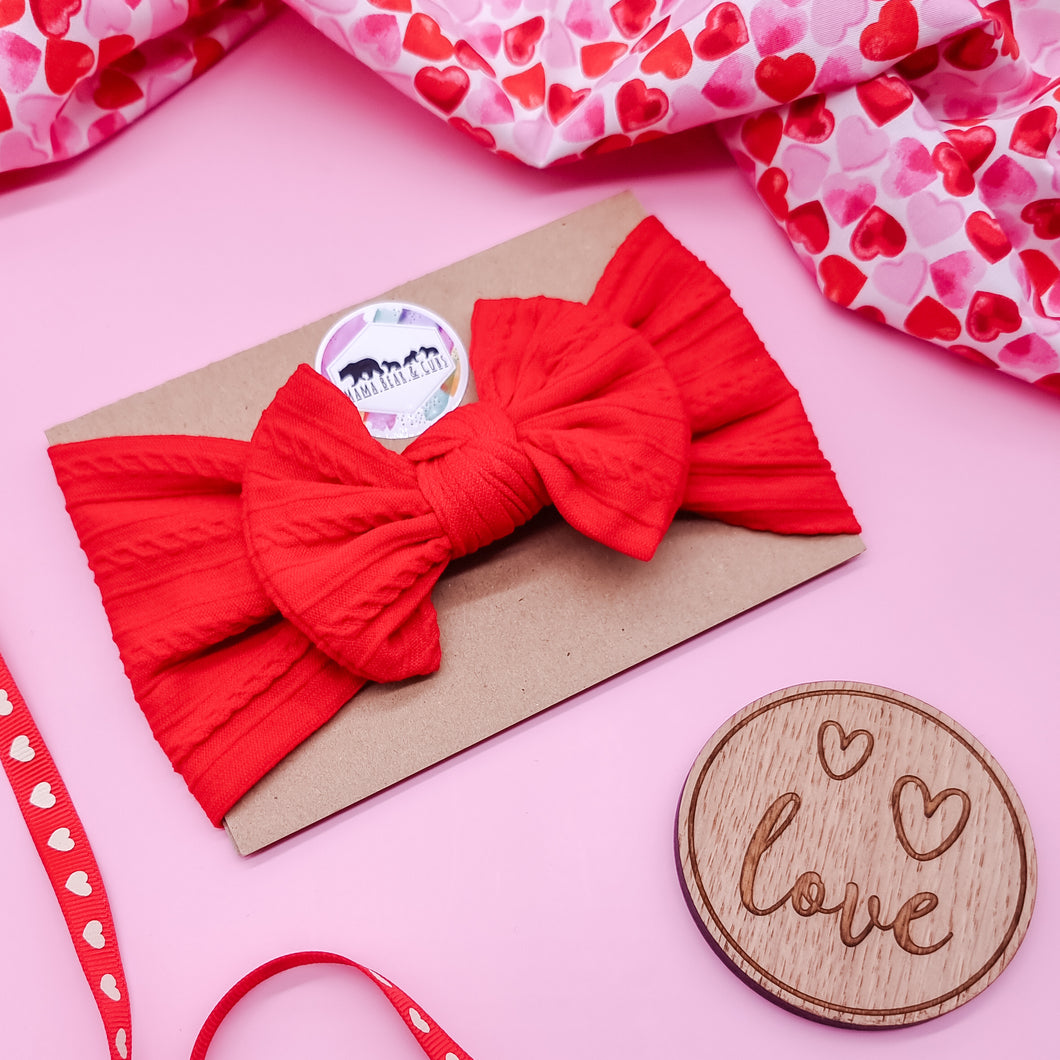 Red Bow Headband