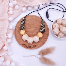 Load image into Gallery viewer, Honey Leopard Silicone Teething &amp; Breastfeeding Necklace
