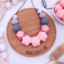 Load image into Gallery viewer, Pink Lunar Silicone Teething Necklace &amp; Breastfeeding Necklace
