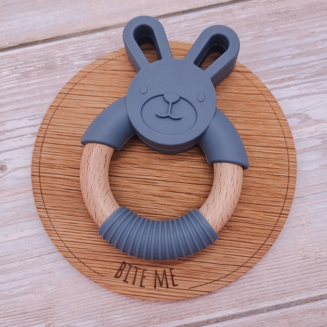 SALE Charcoal Bunny Teether