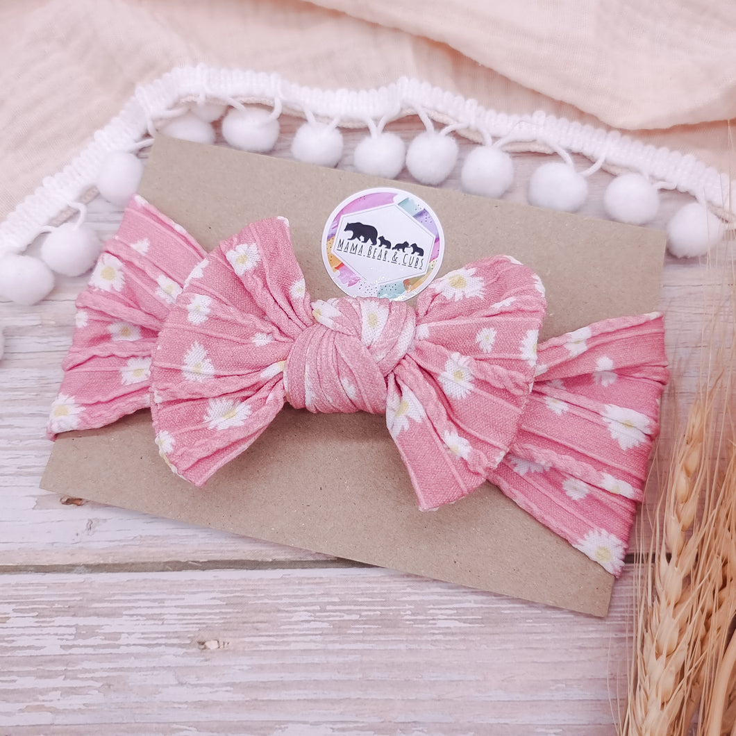 SALE Bow Pink Daisy