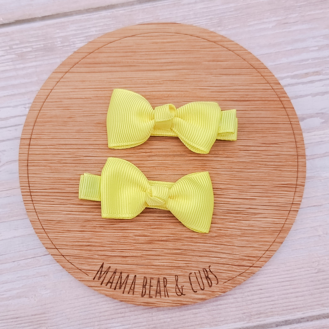 Sale Clip Bows - yellow