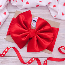 Load image into Gallery viewer, Red Velvet Bow Headband
