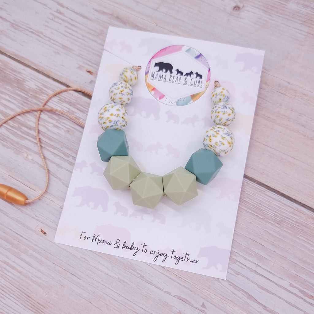 Breastfeeding & Teething Necklace - Floral Collection