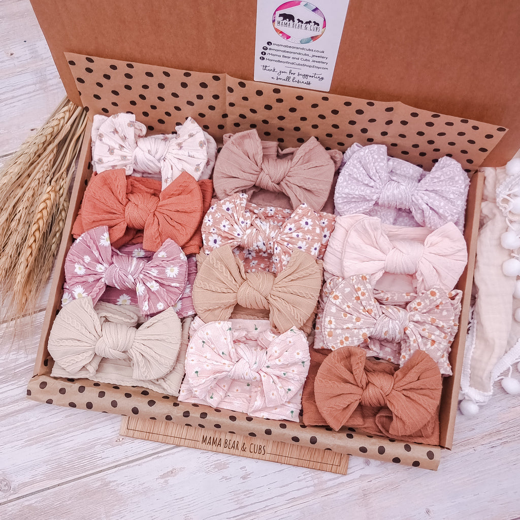 Floral Neutral Bow Box