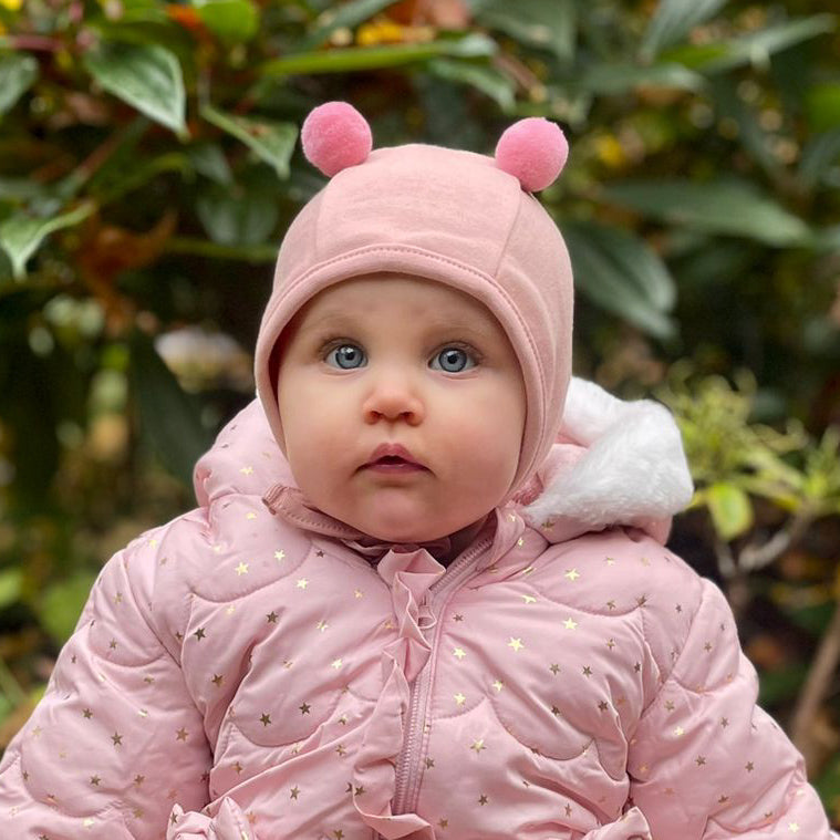 Baby Bear Bonnet - Pink