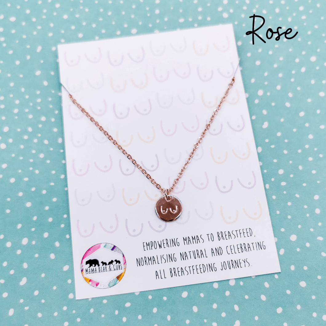 Breastfeeding Boobs Pendant Necklace - Mama Bear and Cubs ltd