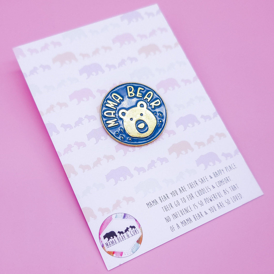 Mama Bear Necklace & Enamel Pin - Mama Bear and Cubs ltd