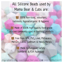 Load image into Gallery viewer, Mint Frost Silicone Teething Necklace &amp; Breastfeeding Necklace - Mama Bear and Cubs ltd
