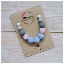 Load image into Gallery viewer, Iced Lavender Silicone Teething Necklace &amp; Breastfeeding Necklace - Mama Bear and Cubs ltd
