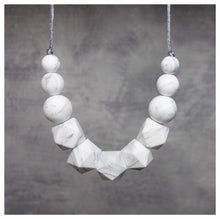 Load image into Gallery viewer, ceres marble silicone teething necklace &amp; breastfeeding necklace from mama bear and cubs
