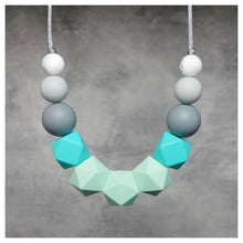 Load image into Gallery viewer, Mint Frost Silicone Teething Necklace &amp; Breastfeeding Necklace - Mama Bear and Cubs ltd
