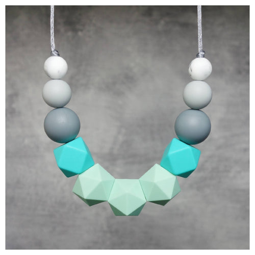 Mint Frost Silicone Teething Necklace & Breastfeeding Necklace - Mama Bear and Cubs ltd