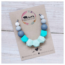 Load image into Gallery viewer, Mint Frost Silicone Teething Necklace &amp; Breastfeeding Necklace - Mama Bear and Cubs ltd
