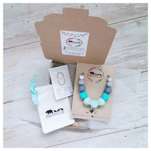 Load image into Gallery viewer, Mint Frost Silicone Teething Necklace &amp; Breastfeeding Necklace - Mama Bear and Cubs ltd
