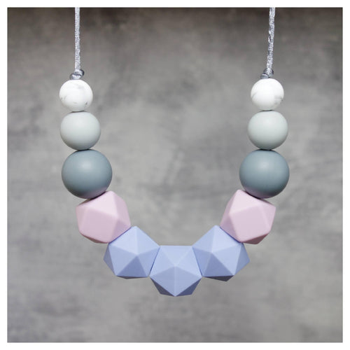 Iced Lavender Silicone Teething Necklace & Breastfeeding Necklace - Mama Bear and Cubs ltd