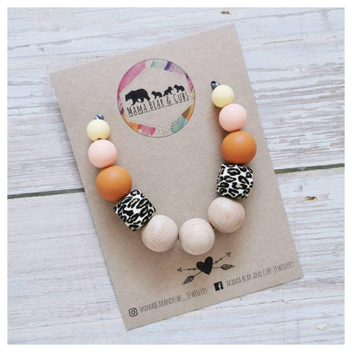 Sahara Silicone Teething Necklace & Breastfeeding Necklace - Mama Bear and Cubs ltd